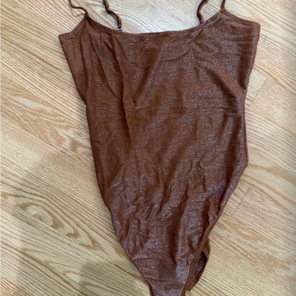 SKIMS Brown Shimmer Top